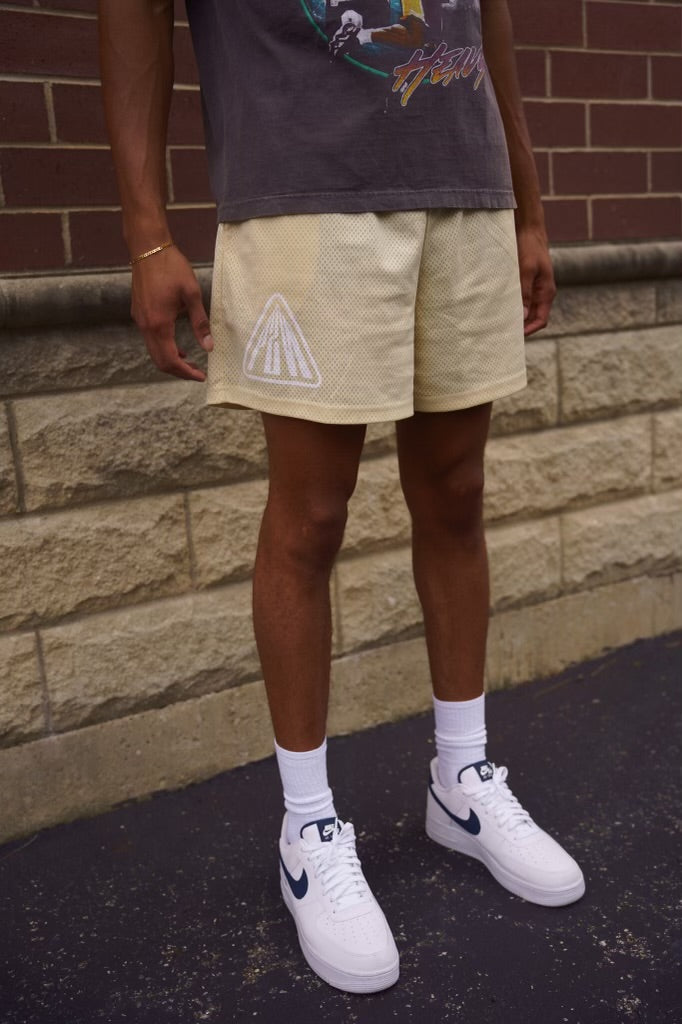 P2W Mesh Shorts Cream